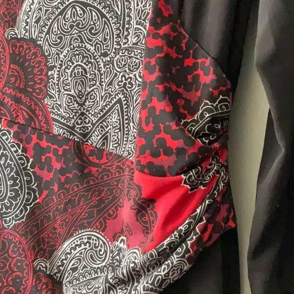 Chico’s Red and Black Paisley Dress - Picture 4 of 6